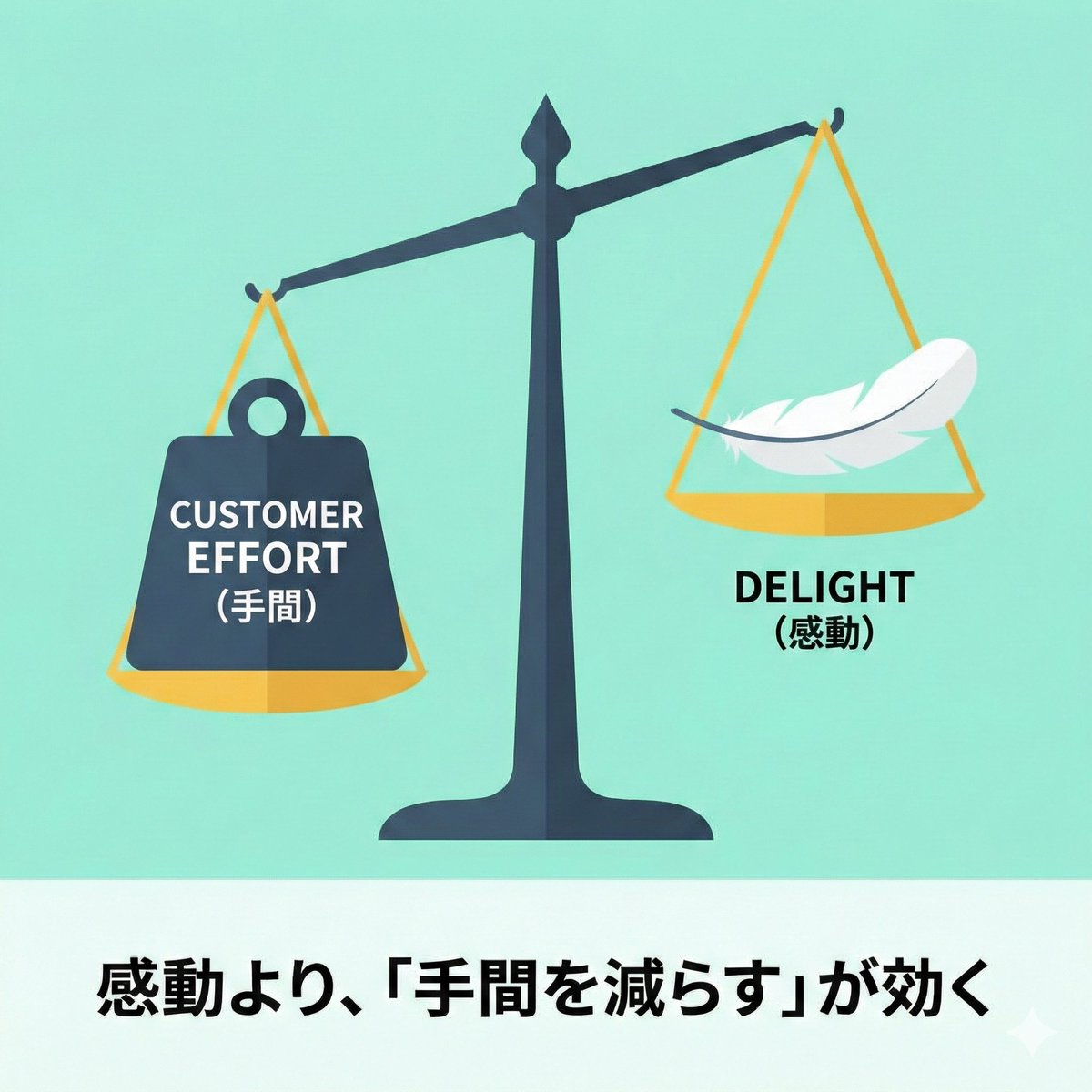 OMOTENASHIとEffortless Experienceを比較した図